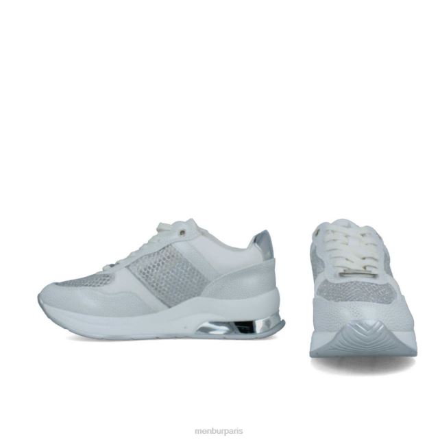 Menbur femmes tresse DVZ863672 baskets argent