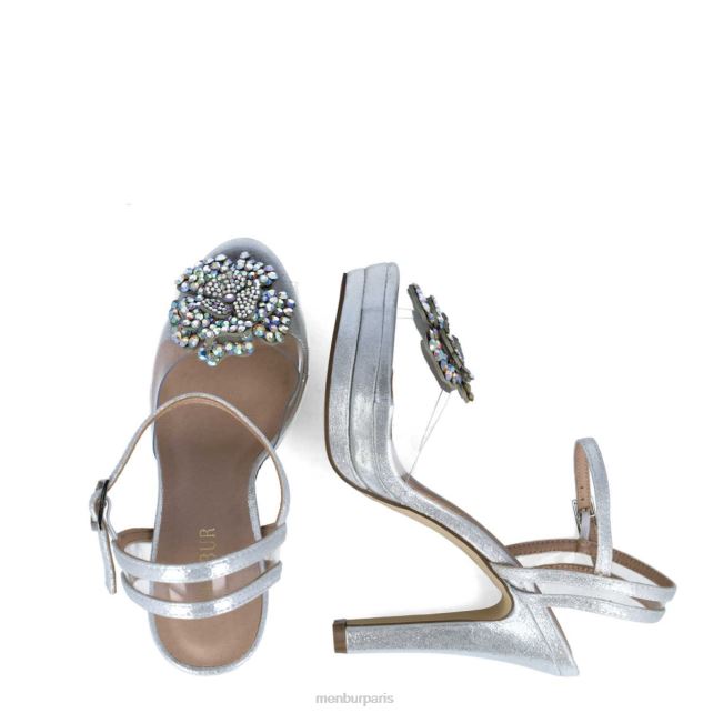 Menbur femmes réticulum DVZ862776 des sandales argent