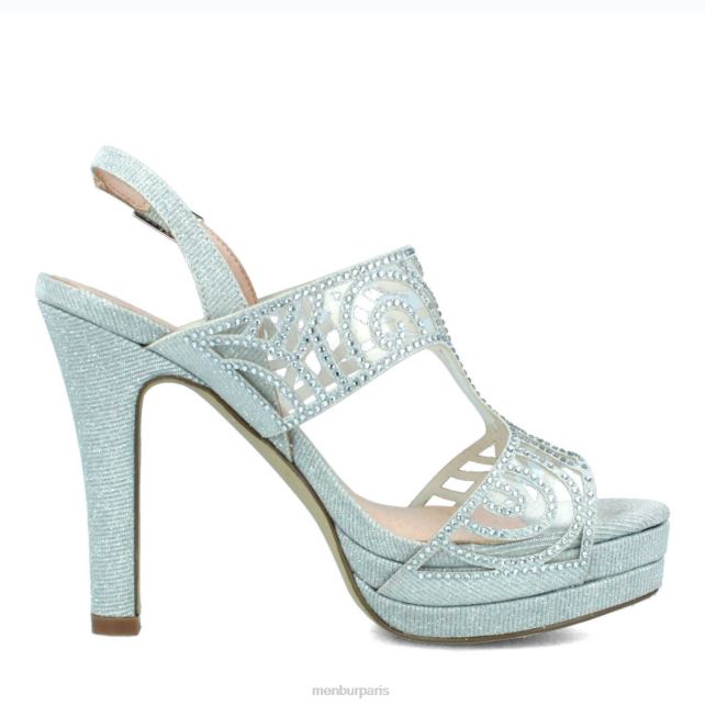 Menbur femmes milanais DVZ861292 talons hauts argent