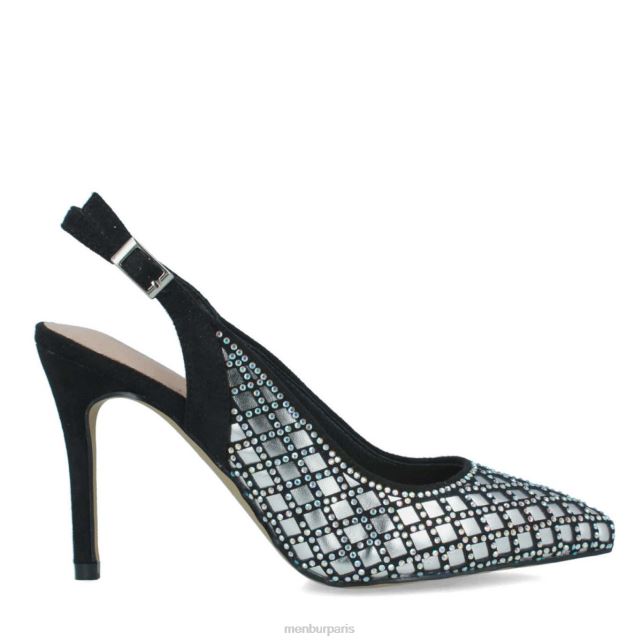 Menbur femmes pruneau DVZ865389 talons hauts argent