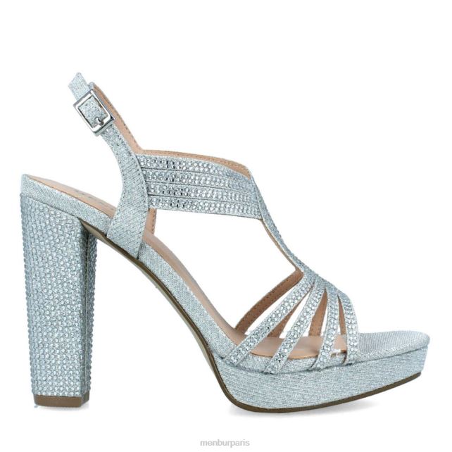 Menbur femmes répondu DVZ864067 talons hauts argent