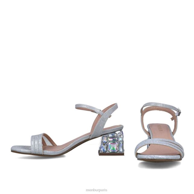 Menbur femmes Moldavie DVZ865674 talons moyens et bas argent