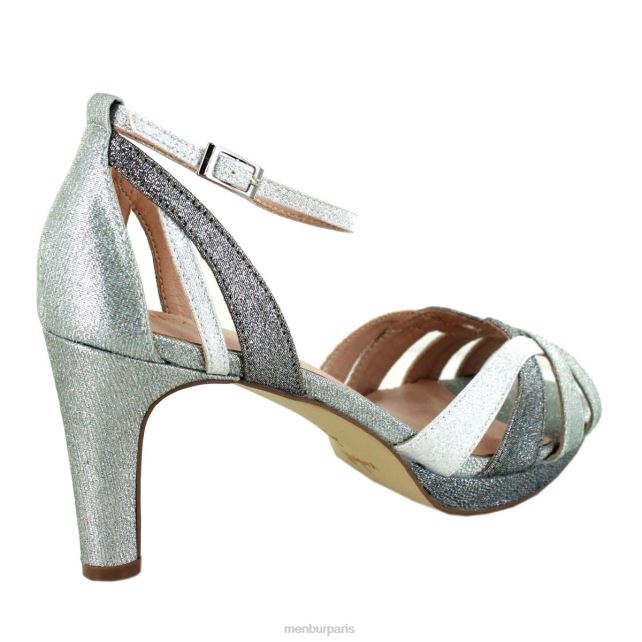 Menbur femmes Verceil DVZ861994 talons moyens et bas argent