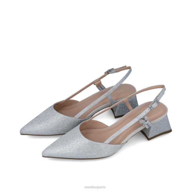 Menbur femmes achernar DVZ865554 talons moyens et bas argent