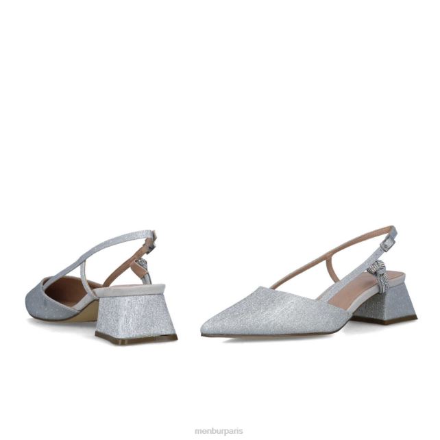 Menbur femmes achernar DVZ865554 talons moyens et bas argent