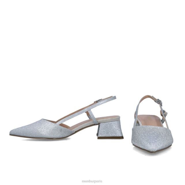 Menbur femmes achernar DVZ865554 talons moyens et bas argent