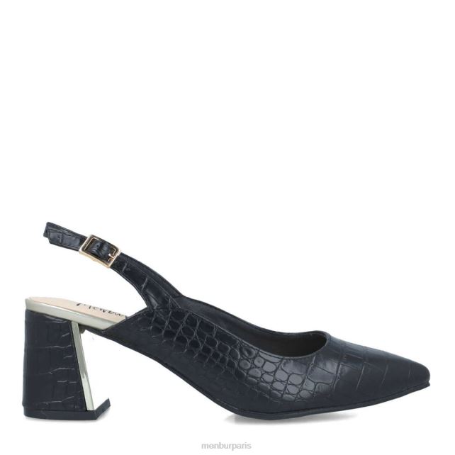 Menbur femmes alpette DVZ861677 talons moyens et bas noir