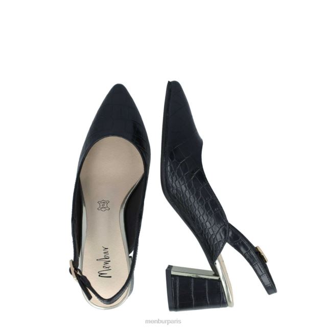 Menbur femmes alpette DVZ861677 talons moyens et bas noir