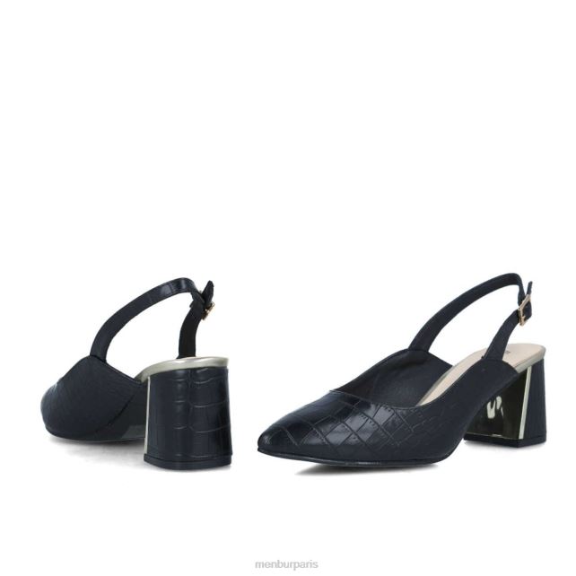 Menbur femmes alpette DVZ861677 talons moyens et bas noir