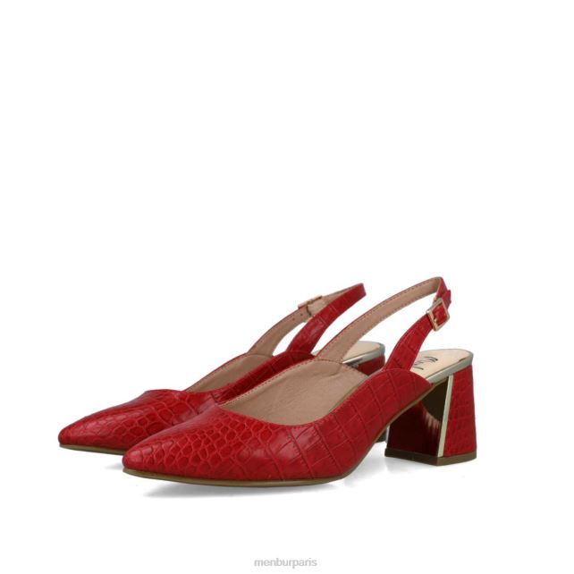 Menbur femmes alpette DVZ865735 talons moyens et bas rouge