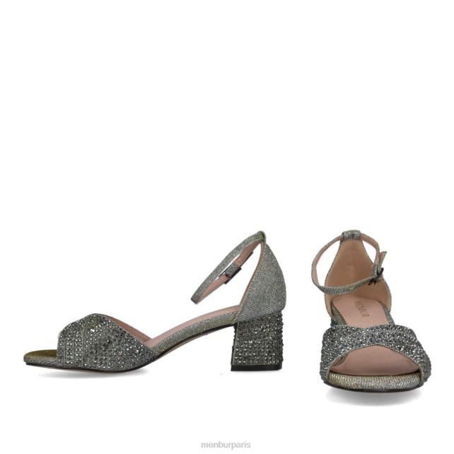 Menbur femmes apatite DVZ865677 talons moyens et bas gris