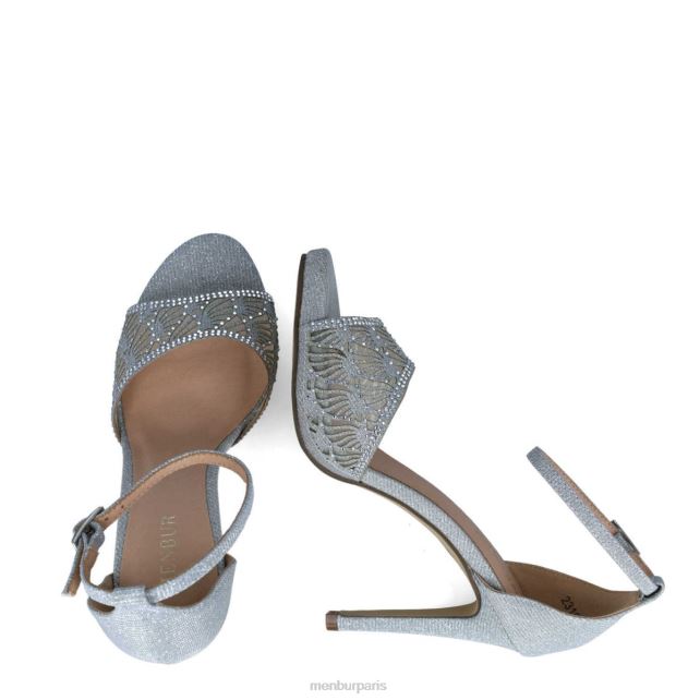 Menbur femmes auxo DVZ865813 talons moyens et bas argent