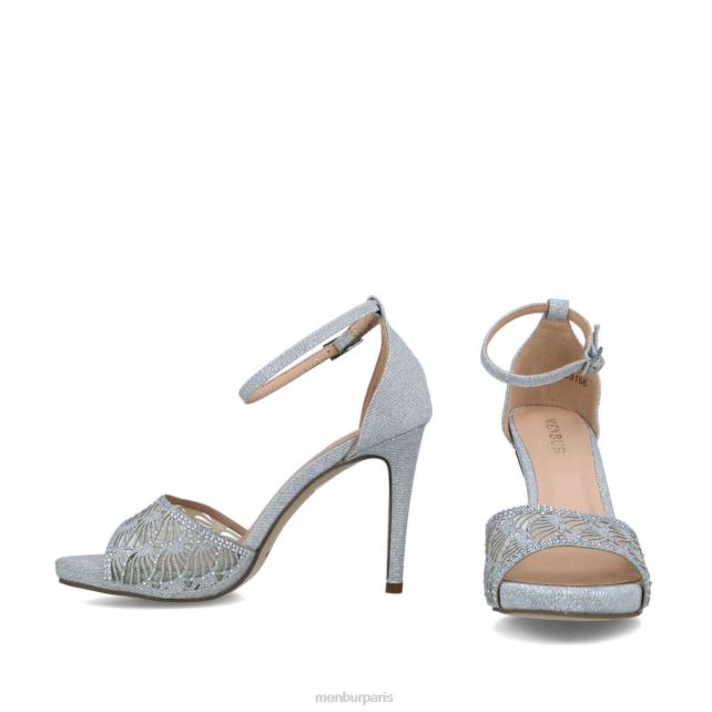 Menbur femmes auxo DVZ865813 talons moyens et bas argent