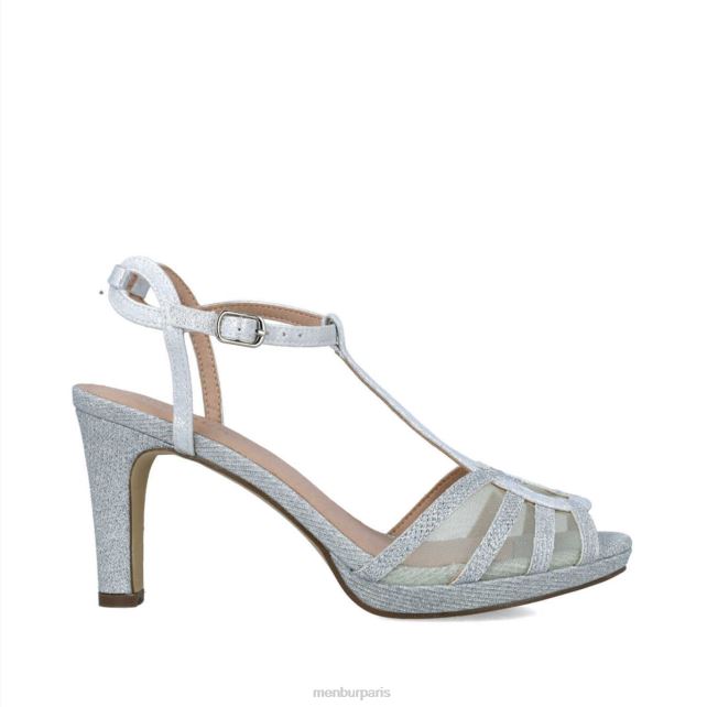 Menbur femmes coma Bérénice DVZ861581 talons moyens et bas argent