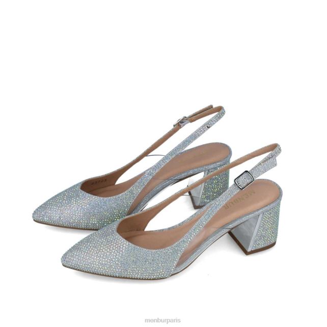 Menbur femmes corvus DVZ861589 talons moyens et bas argent