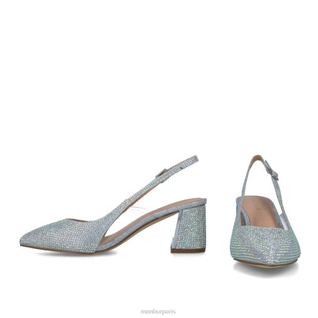 Menbur femmes corvus DVZ861589 talons moyens et bas argent