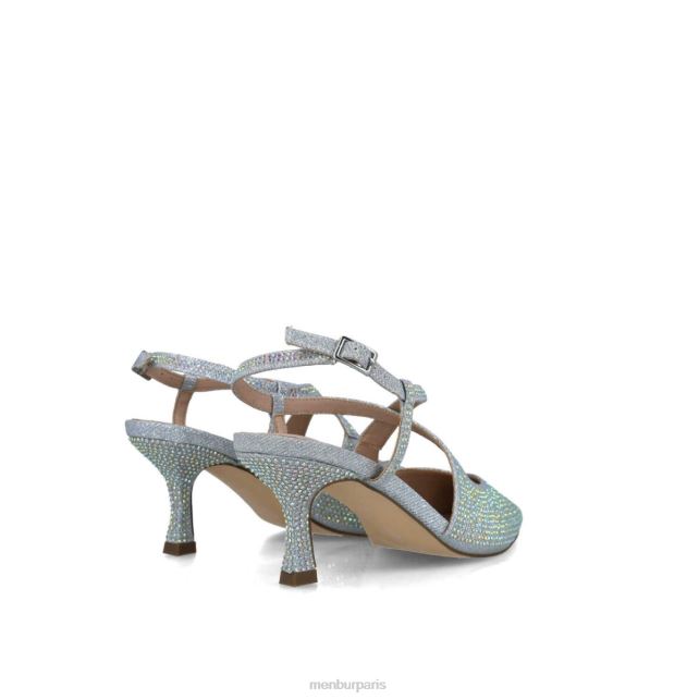 Menbur femmes corvus DVZ865575 talons moyens et bas argent