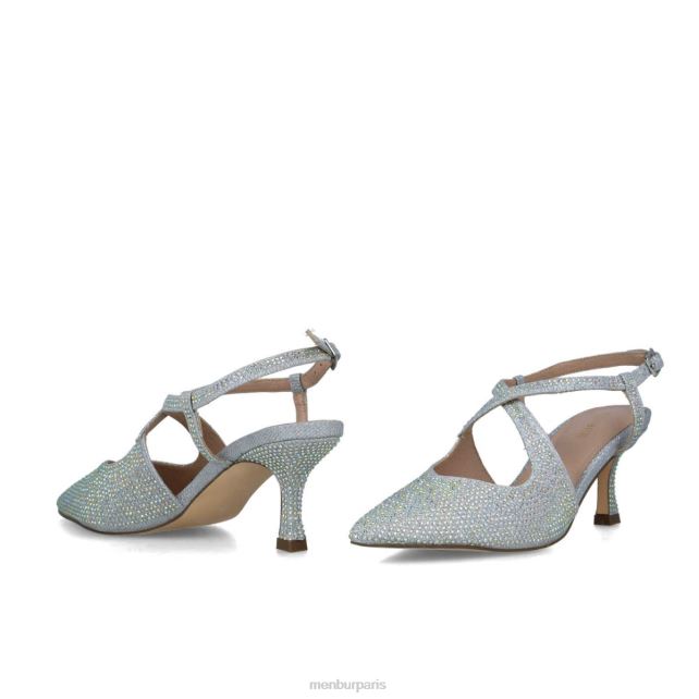 Menbur femmes corvus DVZ865575 talons moyens et bas argent