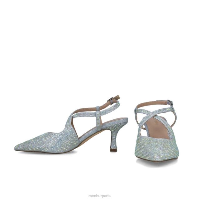 Menbur femmes corvus DVZ865575 talons moyens et bas argent