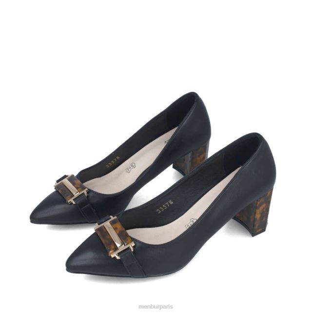 Menbur femmes démantoïde DVZ861631 talons moyens et bas noir
