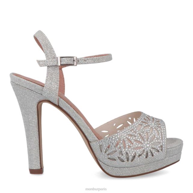Menbur femmes deuxième DVZ865917 talons moyens et bas argent