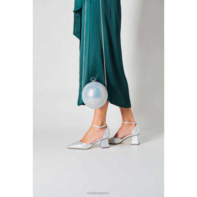 Menbur femmes fluorite DVZ865694 talons moyens et bas argent