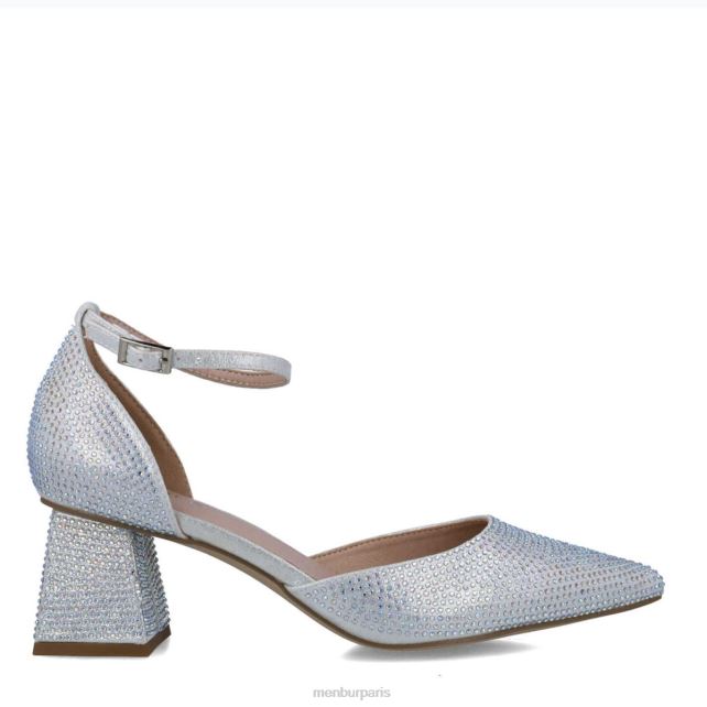 Menbur femmes fluorite DVZ865694 talons moyens et bas argent