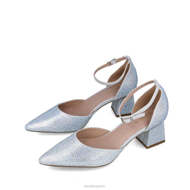 Menbur femmes fluorite DVZ865694 talons moyens et bas argent
