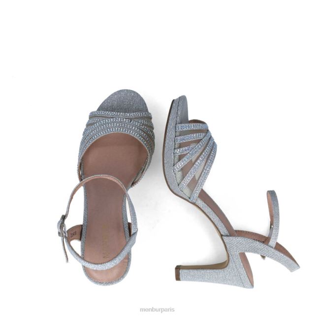 Menbur femmes goshenita DVZ865644 talons moyens et bas argent