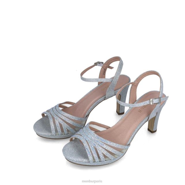 Menbur femmes goshenita DVZ865644 talons moyens et bas argent