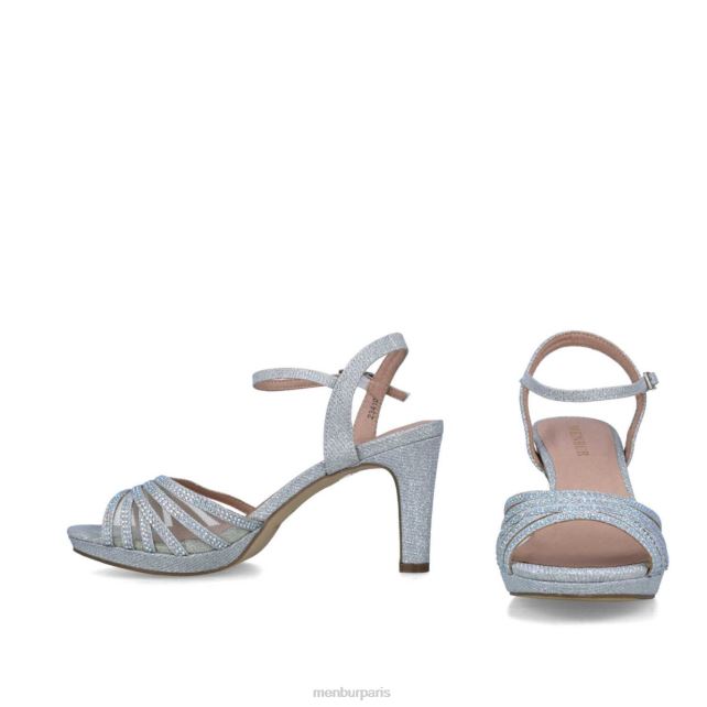 Menbur femmes goshenita DVZ865644 talons moyens et bas argent