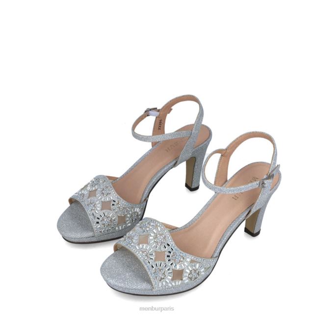 Menbur femmes hambergita DVZ865604 talons moyens et bas argent