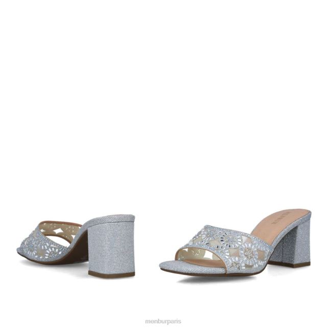 Menbur femmes hambergita DVZ865657 talons moyens et bas argent