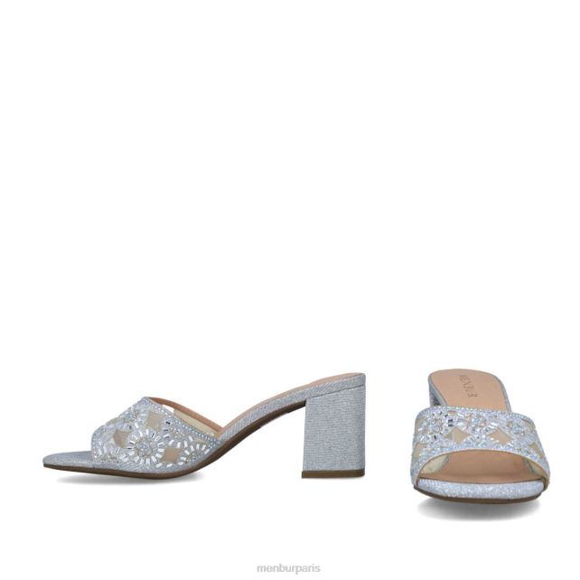 Menbur femmes hambergita DVZ865657 talons moyens et bas argent