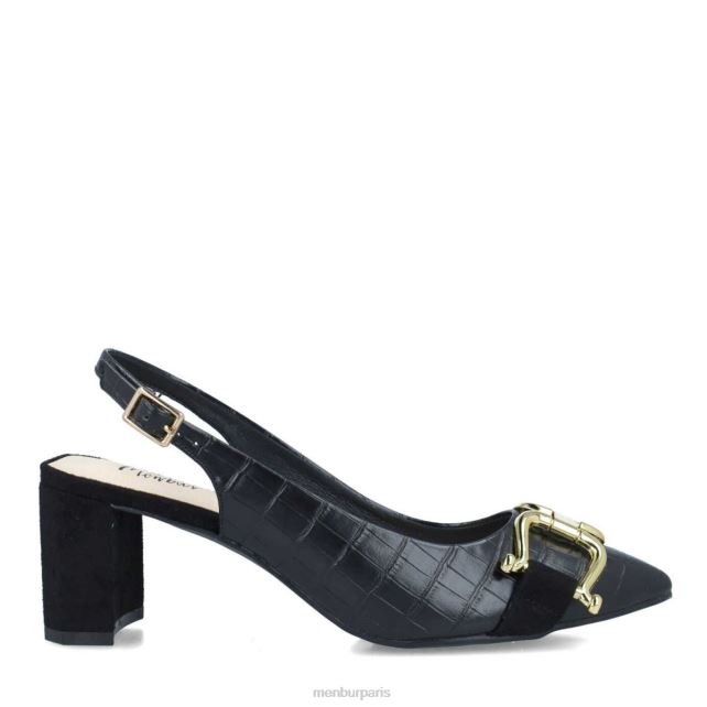 Menbur femmes métis DVZ865731 talons moyens et bas noir