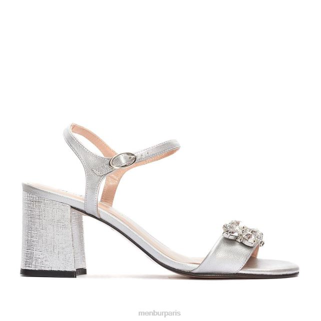 Menbur femmes milia DVZ862081 talons moyens et bas argent