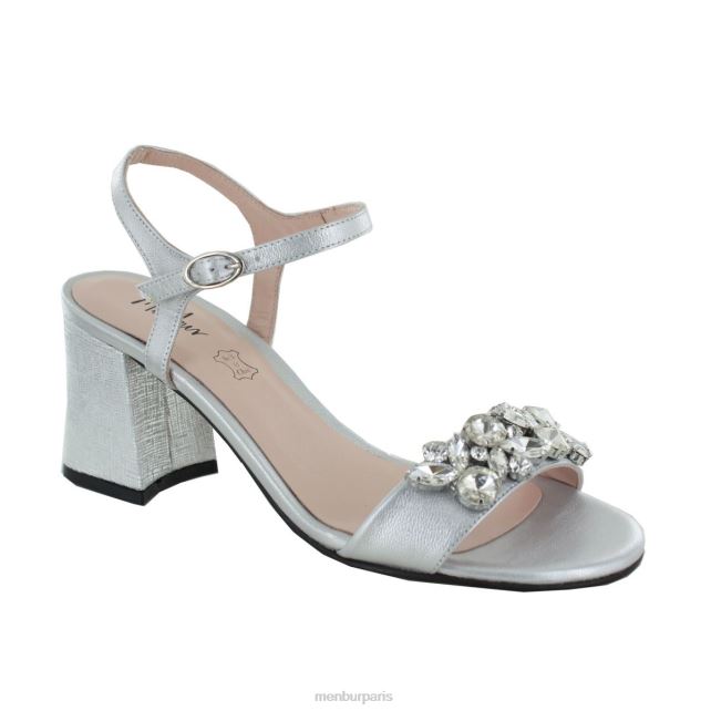 Menbur femmes milia DVZ862081 talons moyens et bas argent