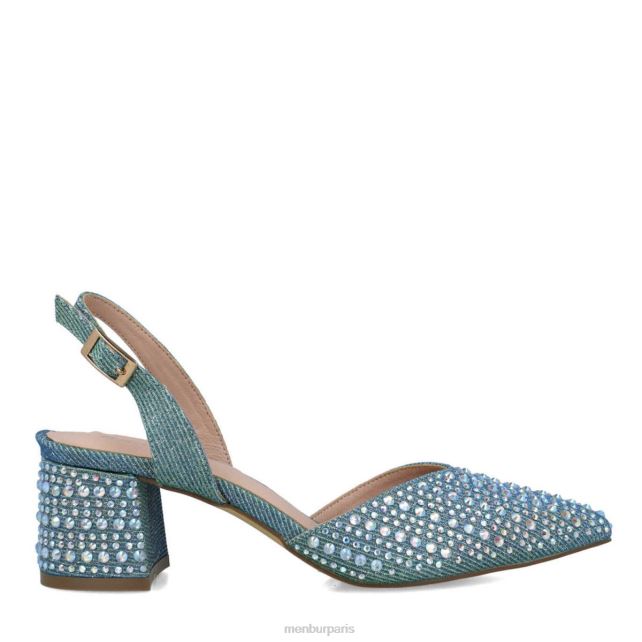 Menbur femmes net DVZ865749 talons moyens et bas bleu moyen