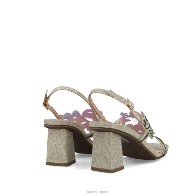 Menbur femmes obsidienne DVZ861643 talons moyens et bas or