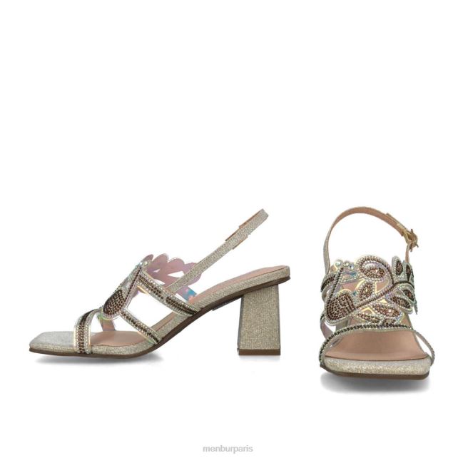 Menbur femmes obsidienne DVZ861643 talons moyens et bas or