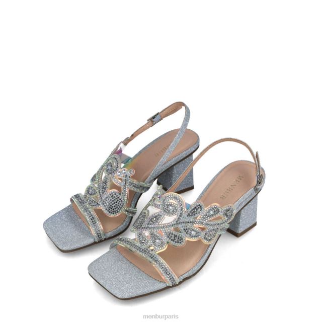 Menbur femmes obsidienne DVZ865649 talons moyens et bas argent