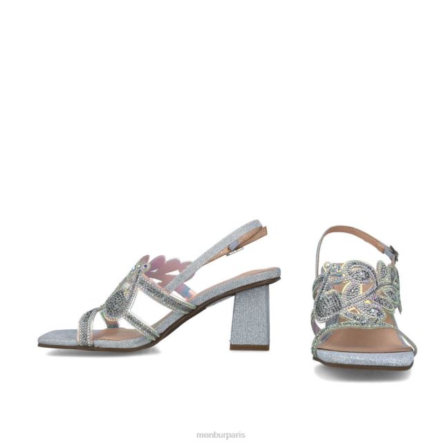 Menbur femmes obsidienne DVZ865649 talons moyens et bas argent