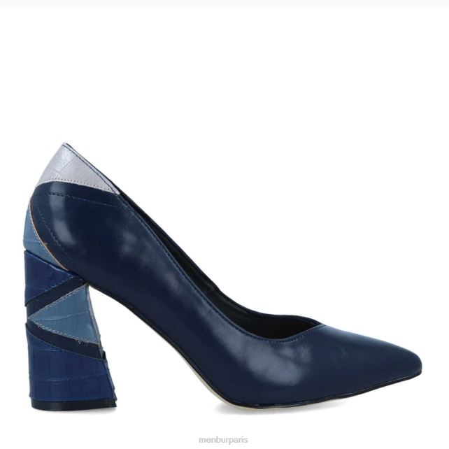 Menbur femmes picène DVZ861727 talons moyens et bas bleu foncé