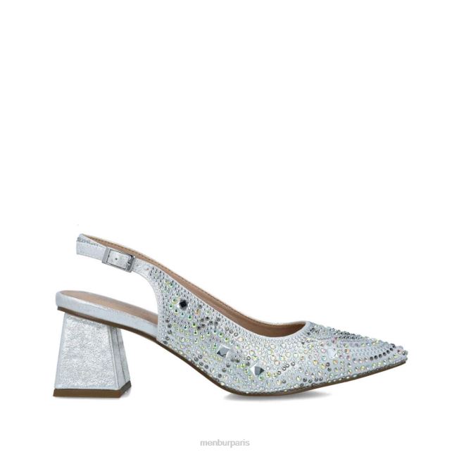 Menbur femmes procyon DVZ865582 talons moyens et bas argent