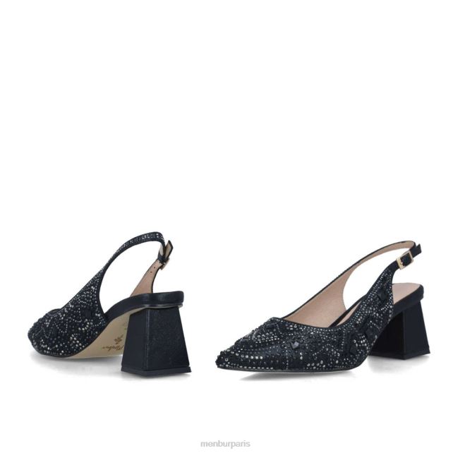 Menbur femmes procyon DVZ865583 talons moyens et bas noir
