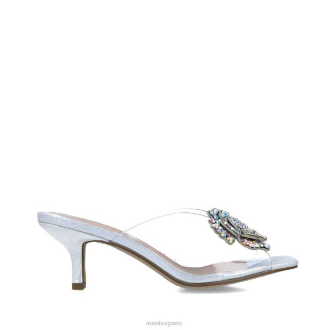 Menbur femmes réticulum DVZ865536 talons moyens et bas argent