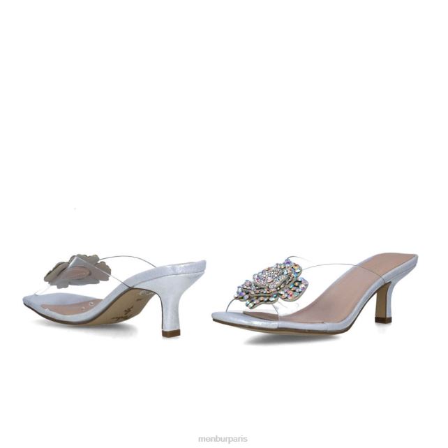 Menbur femmes réticulum DVZ865536 talons moyens et bas argent