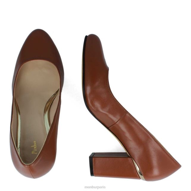 Menbur femmes salir DVZ861836 talons moyens et bas brun