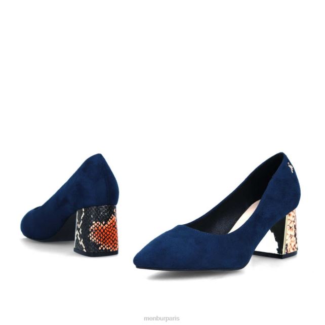 Menbur femmes solfara DVZ861737 talons moyens et bas bleu foncé