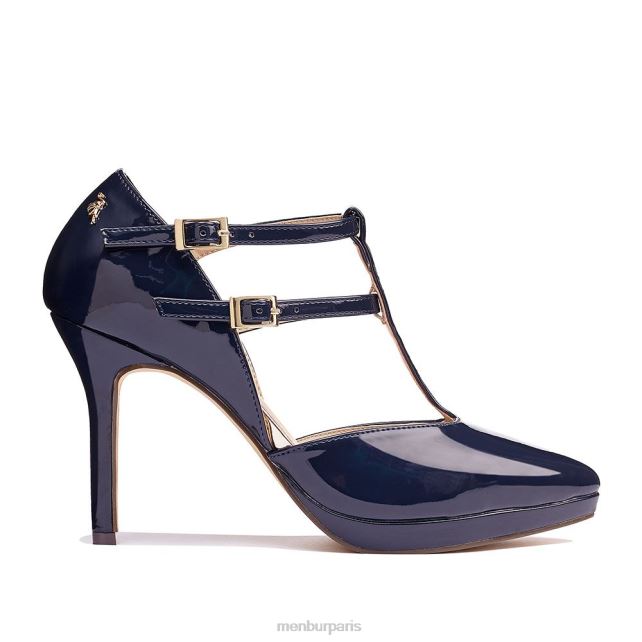 Menbur femmes soulagé DVZ861803 talons moyens et bas bleu foncé